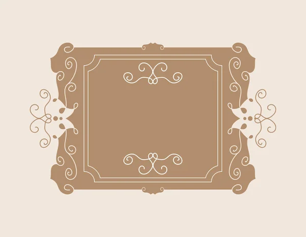 Vintage frame pattern, fundo retro. Elementos de canto design caligráfico. quadro vintage vetor com lugar para o seu texto — Vetor de Stock