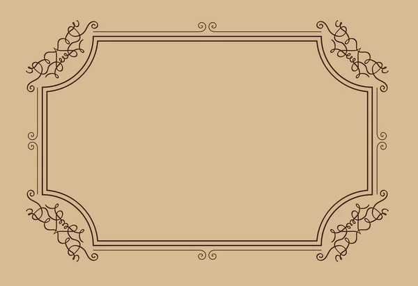 Fronteira vintage. moldura retro. Caligrafia vetorial moldura decorativa ornamental — Vetor de Stock