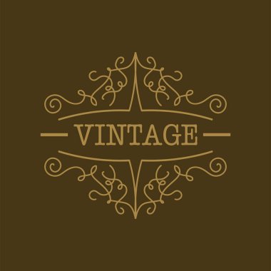 Klasik çerçeve. Ayrıntılı kenarlıklı vektör çerçeve şablonu. Metnin veya sloganın için yeri olan klasik.