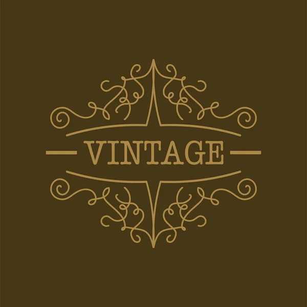 Vintage frame. Vector frame template met gedetailleerde rand. vintage met plaats voor tekst of slogan. — Stockvector