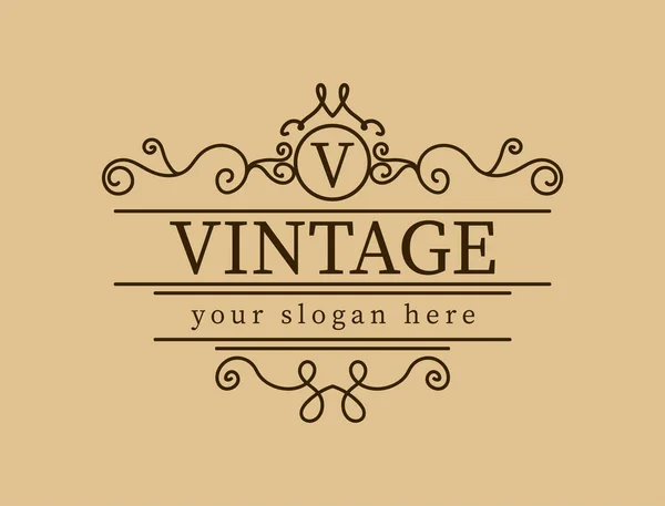 Vintage. cadre vectoriel géométrique minimal de luxe monochrome classique art déco vintage, bordure, étiquette pour votre logo, insigne ou crête. — Image vectorielle