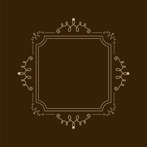 Vector de moldura vintage. Vintage ornamento cartão vetor modelo. Convites de casamento retro, publicidade ou outro design e lugar para texto. Moldura floresce. — Vetor de Stock