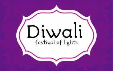 Diwali. Dinsel Etkinliğin Tatil Vektörü İllüstrasyonu Deepavali. Harf Kompozisyonu. Poster Şablonu