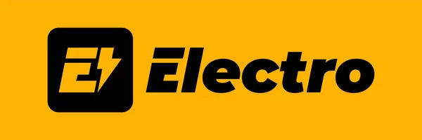 Güç-vektör logosu tasviri. Şimşek elektrik işareti. Tasarım ögesi.