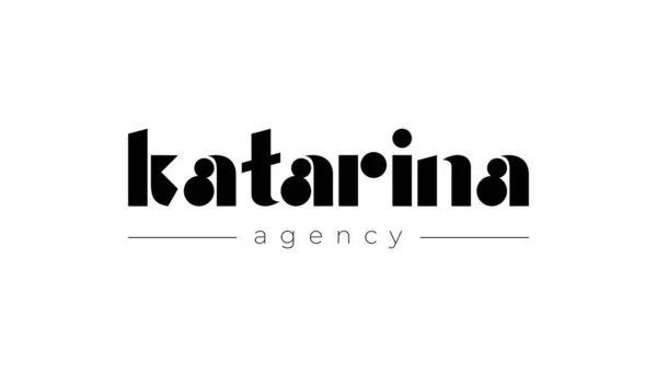 Diseño del logotipo de la agencia de diseño katarina. Plantilla de logotipo abstracto design.Vector logotipo — Vector de stock