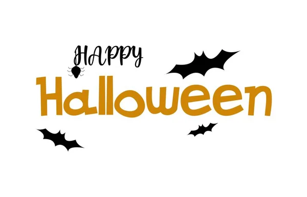 Šťastný Halloween vektorový text. Halloween písmenka.Happy halloween text na bílém pozadí... — Stockový vektor