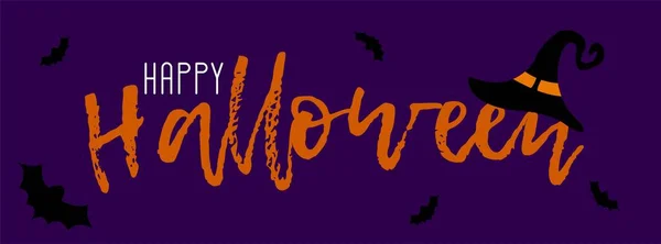 Šťastný Halloween. Vektorová ilustrace s pavučinou a pavoukem. Trick or treat — Stockový vektor