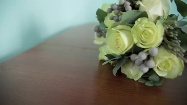 Красиві весільний букет — стокове відео