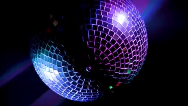 Lumière de fête miroir boule disco . — Video