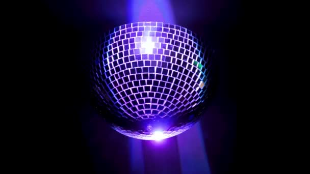 Party lights mirror disco ball. — Stock Video