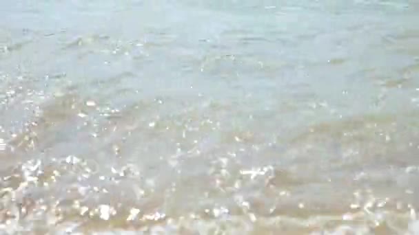 Wave on the sea, ocean. Beach. — Stock Video