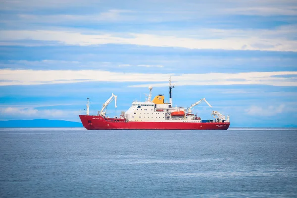 Punta Arenas Chili Novembre 2019 Grand Navire Rouge Blanc Dans — Photo