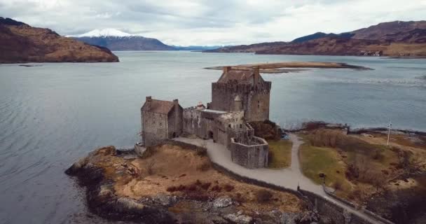 Escocia Reino Unido Marzo 2020 Imágenes Aéreas Del Castillo Medieval — Vídeo de stock