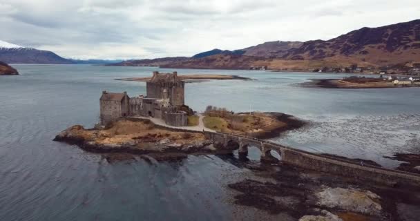 Escocia Reino Unido Marzo 2020 Imágenes Aéreas Del Castillo Medieval — Vídeo de stock