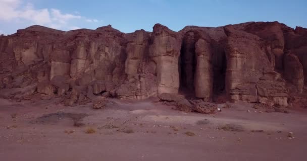 Eilat Srail Yakınlarındaki Timna Ulusal Parkı Nda Hava Görüntüleri — Stok video