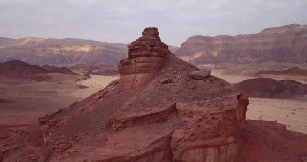 Filmagem Aérea Parque Nacional Timna Perto Eilat Israel — Vídeo de Stock