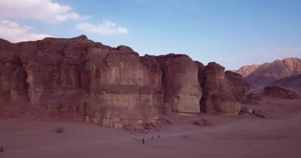 Filmagem Aérea Parque Nacional Timna Perto Eilat Israel — Vídeo de Stock