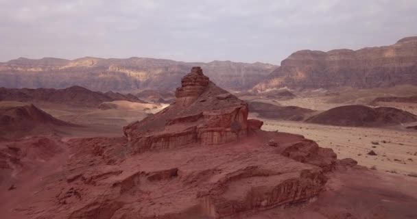 Filmagem Aérea Parque Nacional Timna Perto Eilat Israel — Vídeo de Stock