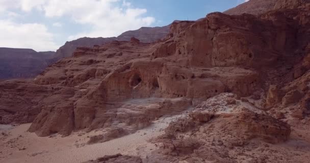 Filmación Aérea Parque Nacional Timna Cerca Eilat Israel — Vídeos de Stock