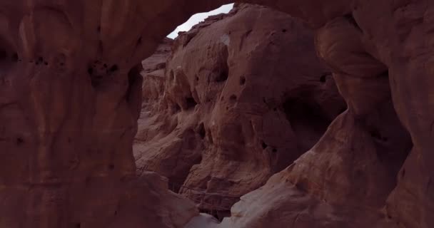 Luchtfoto Het Timna National Park Bij Eilat Israël — Stockvideo