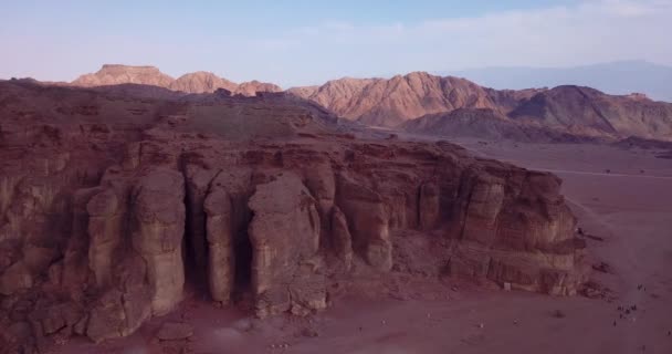 Eilat Srail Yakınlarındaki Timna Ulusal Parkı Nda Hava Görüntüleri — Stok video
