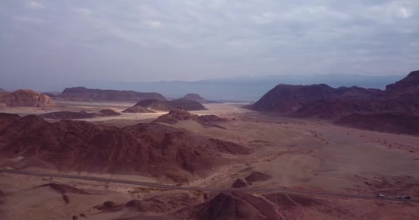 Luchtfoto Het Timna National Park Bij Eilat Israël — Stockvideo