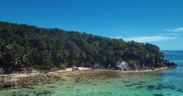 Letecké Záběry Ostrova Paradise Mahe Srdci Indického Oceánu Seychely — Stock video