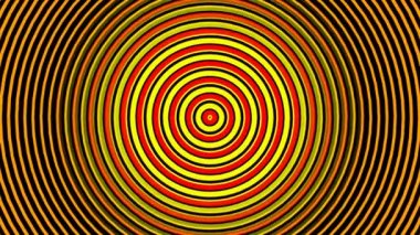 Soyut hipnotize Zoom sonsuz arka plan daire.