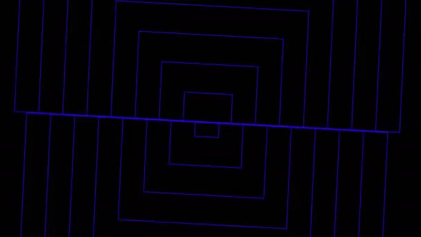 Animation de rectangles tombant de l'écran dans une boucle transparente pour faire l'illusion d'un couloir sans fin 