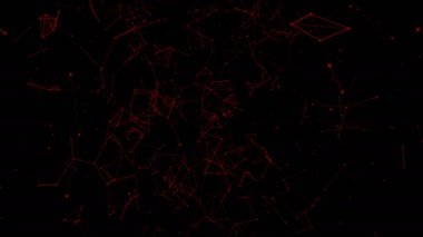 Logo veya diğer çizgiler ve noktalarla soyut geometrik arka plan. Looped 3d Animasyon