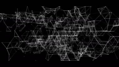 Logo veya diğer diyagram veya grafik veya grafik ile soyut geometrik arka plan. Looped 3d Animasyon