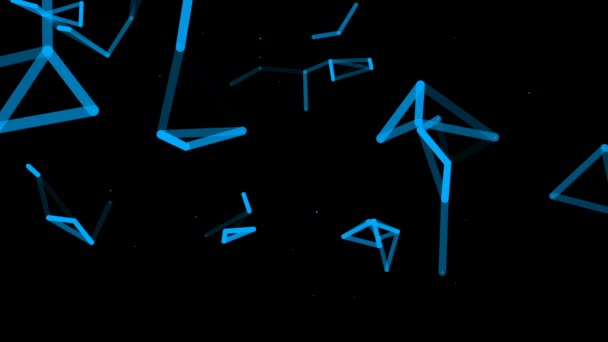 3d rendu formes abstraites de plexus. Connexion et concept web .