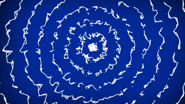 Jeroglíficos abstractos, símbolos antiguos es la animación al azar en movimiento sobre fondo azul. Animación de bucle sin costura . — Vídeo de stock