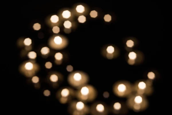 Slam Sembolleri Siyah Arka Plan Üzerine Mum Işıkları Soyut Izole — Stok fotoğraf