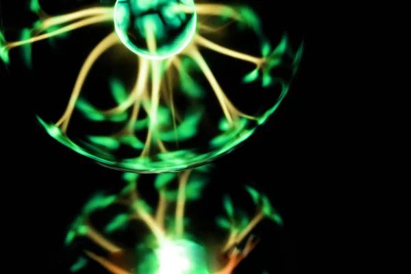 Electricity fire-ball. Abstract photo of electric waves. Static electricity