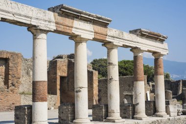 Pompeii şehri kalıntıları. İtalya.