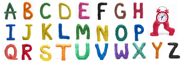 Latin Alphabet Made Play Clay High Quality Photo — Stock Photo, Image