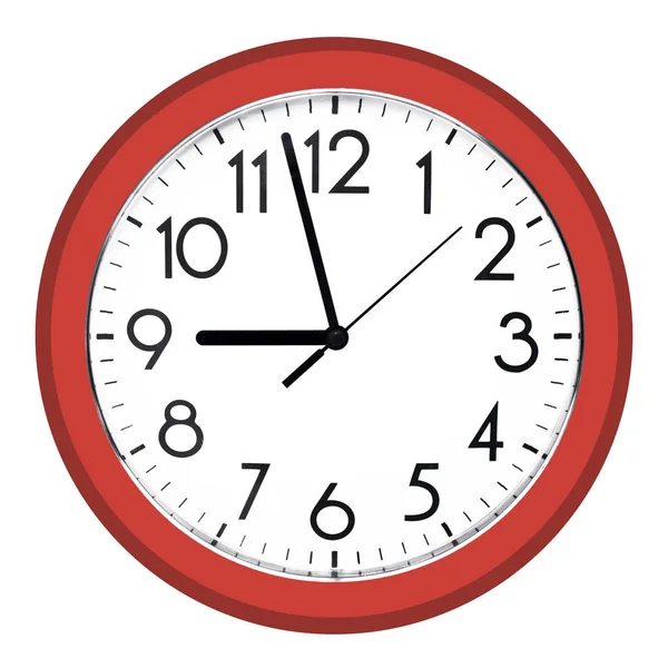 Beyaz duvar saati. Beyaz arka plan üzerinde izole. Yüksek kaliteli fotoğraf.