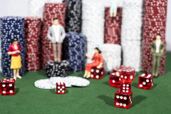 Casino Foto Abstrata Jogo Poker Fundo Vermelho Tema Jogo — Fotografia de Stock