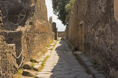Pompeii şehri kalıntıları. İtalya.