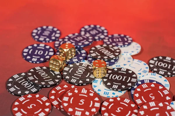 Casino Abstract Photo Poker Game Red Background Theme Gambling — Stock Photo, Image