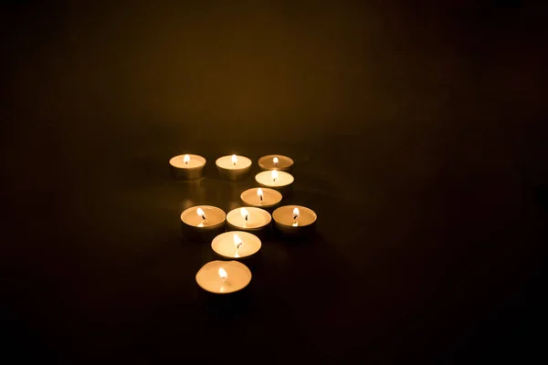 Numbers Made Candles Black Background — Stock Photo, Image