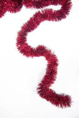 Noel çelenk. Beyaz arka plan üzerinde arka izole fotoğraf.