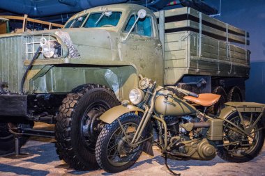 Retro otomobil koleksiyonu. Riga motor Müzesi. Mayıs, 2019. Riga, Letonya