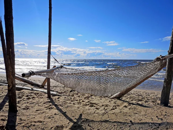 Windy Baltic Sea. Sunny summer day. Baltic Sea coast. — Stock Photo, Image