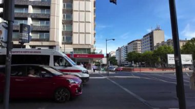 Summer Lisbon POV travel walking street architecture tourism urban scene