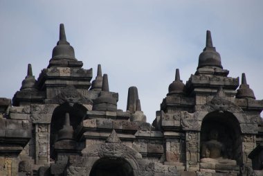 Buda 'nın resmi: Borobudur Tapınağı, Jogjakarta, Endonezya