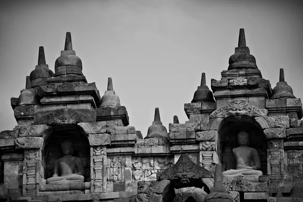 Bild Sittande Buddha Borobudur Temple Jogjakarta Indonesien — Stockfoto