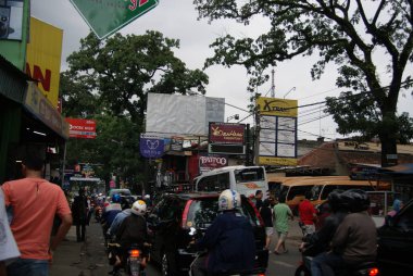 Sokak ve panorama bandung kenti
