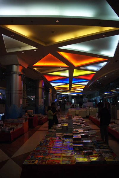 Jakarta Stad Bij Nacht Met Kleurrijke Lichten — Stockfoto